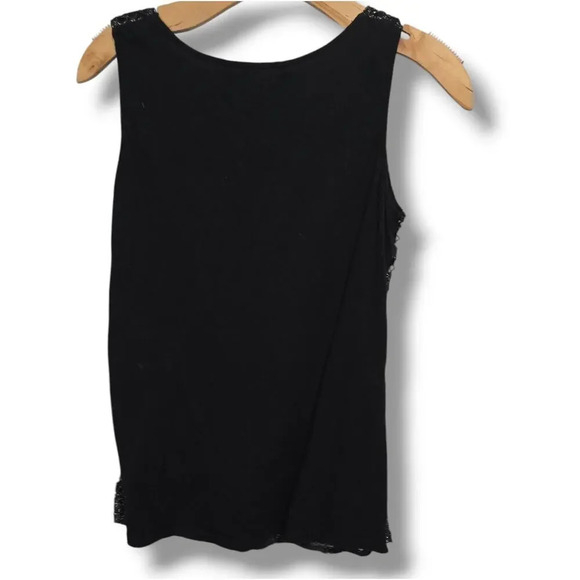 89th & Madison women's black metallic lace sleeveless blouse  - medium - Picture 5 of 8